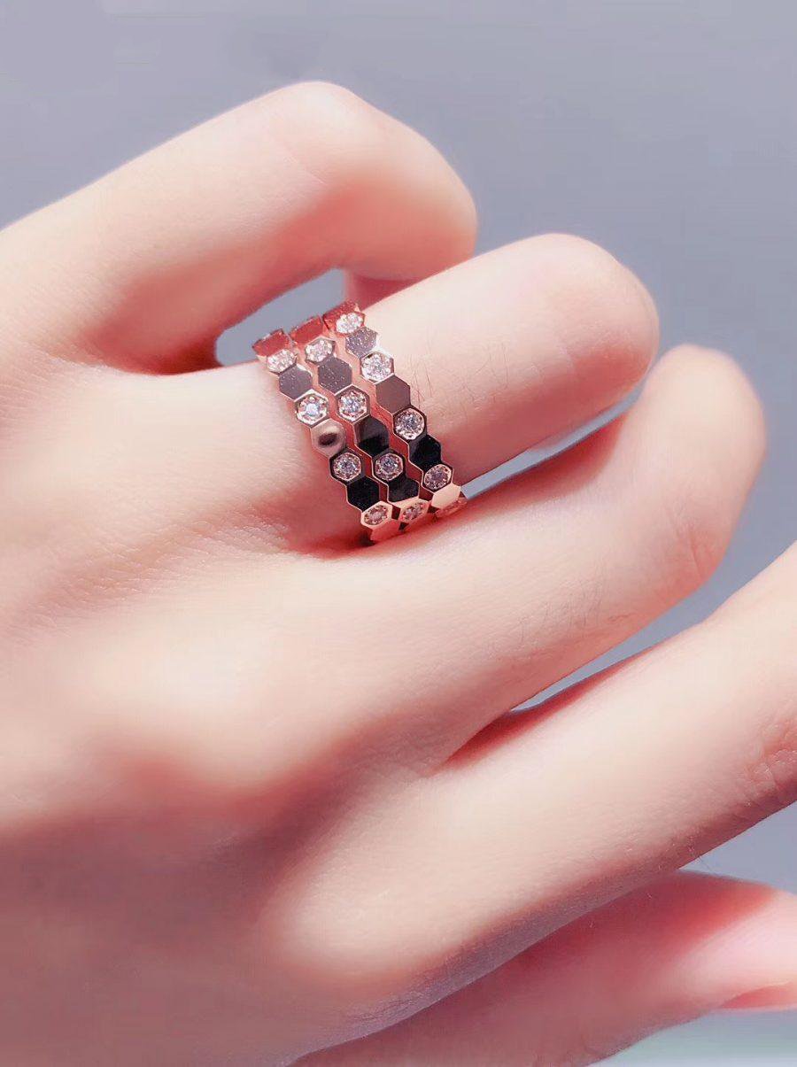 [AuraEcho]BEE LOVE RING PINK GOLD DIAMOND