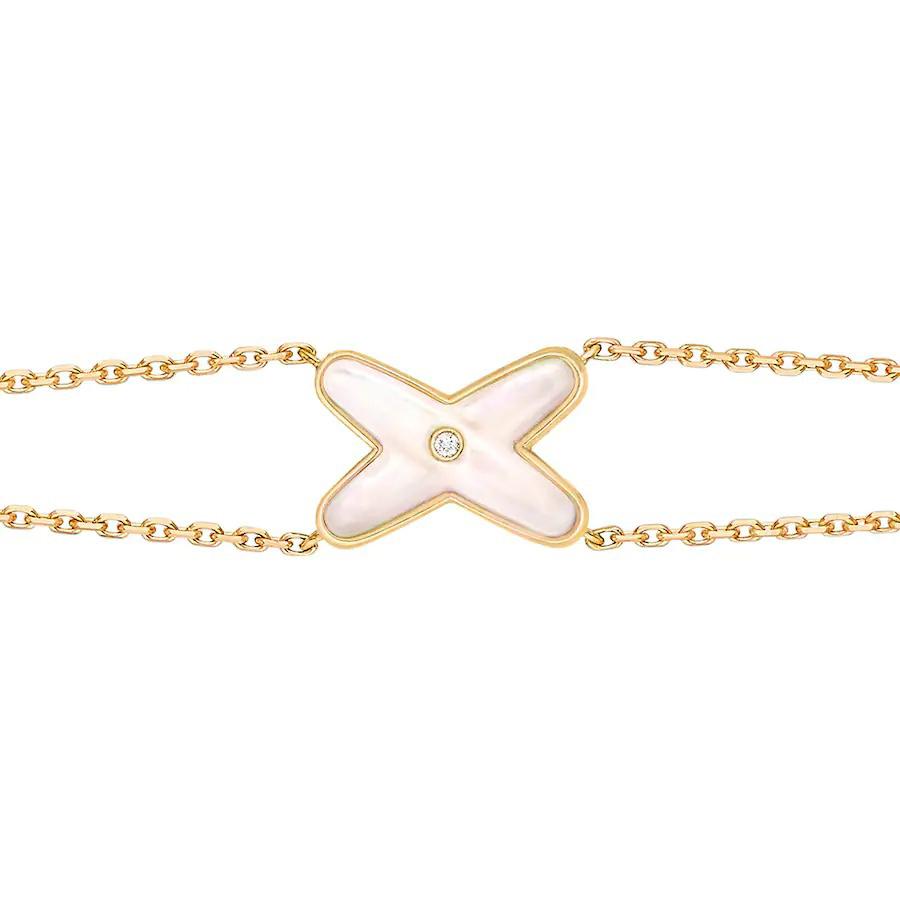 [AuraEcho]JEUX BRACELET WHITE MOP GOLD 1 DIAMOND