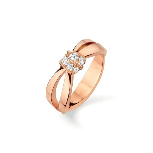 [AuraEcho]LIENS RING PINK GOLD DIAMOND