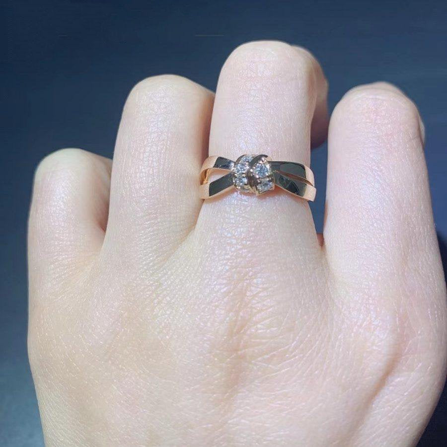 [AuraEcho]LIENS RING PINK GOLD DIAMOND