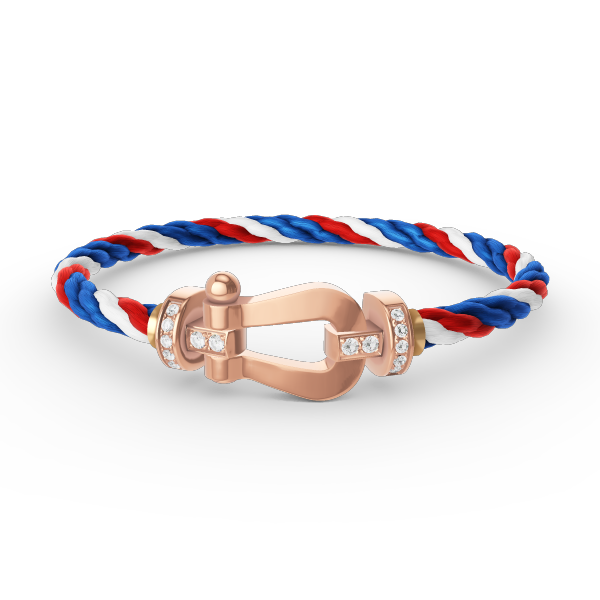 [AuraEcho]FORCE LARGE HORSESHOE HALF DIAMOND BRACELET ROSE GOLD
