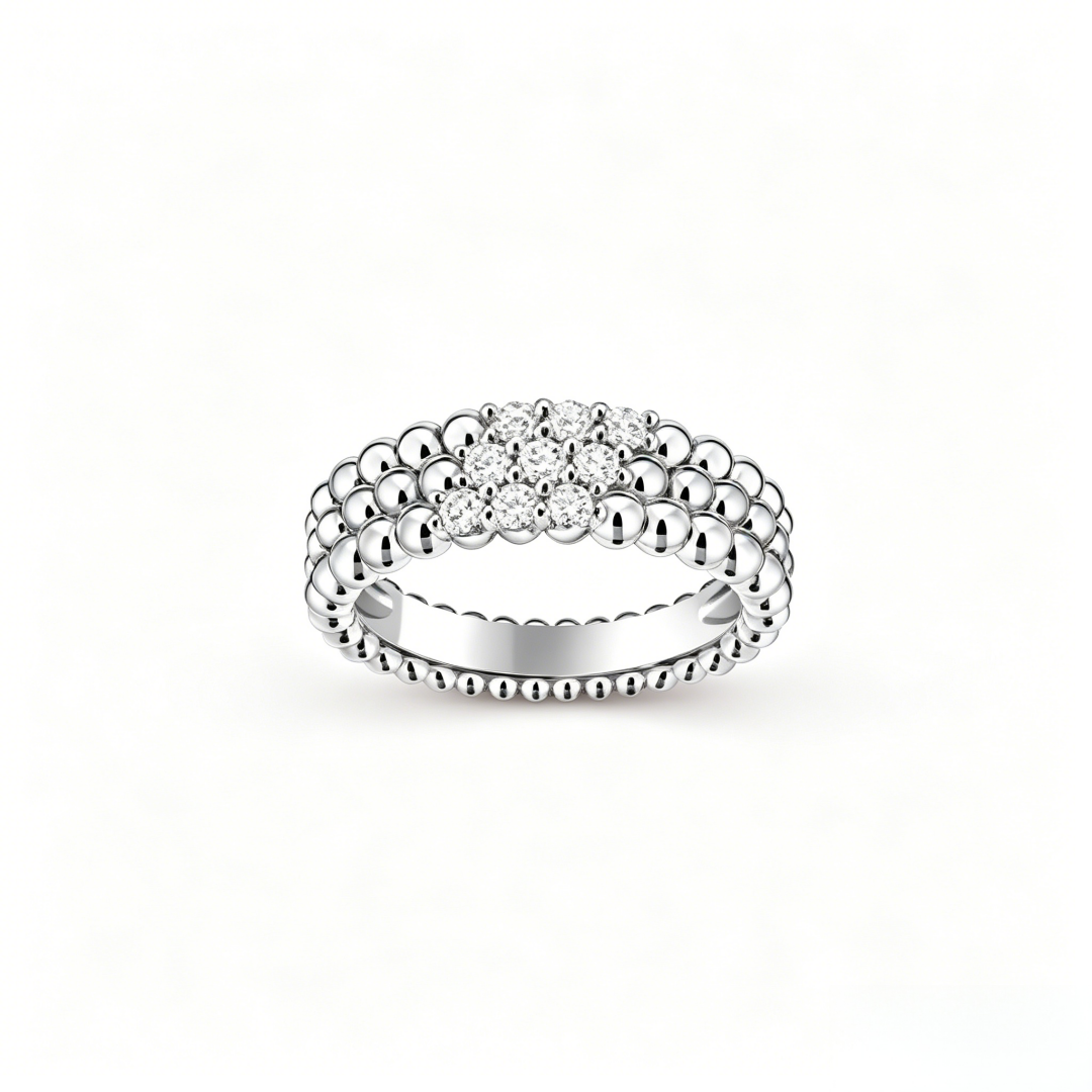 [AuraEcho] THREE-ROW DIAMOND RING