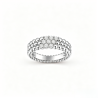 [AuraEcho] THREE-ROW DIAMOND RING