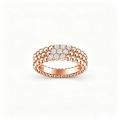 [AuraEcho] THREE-ROW DIAMOND RING