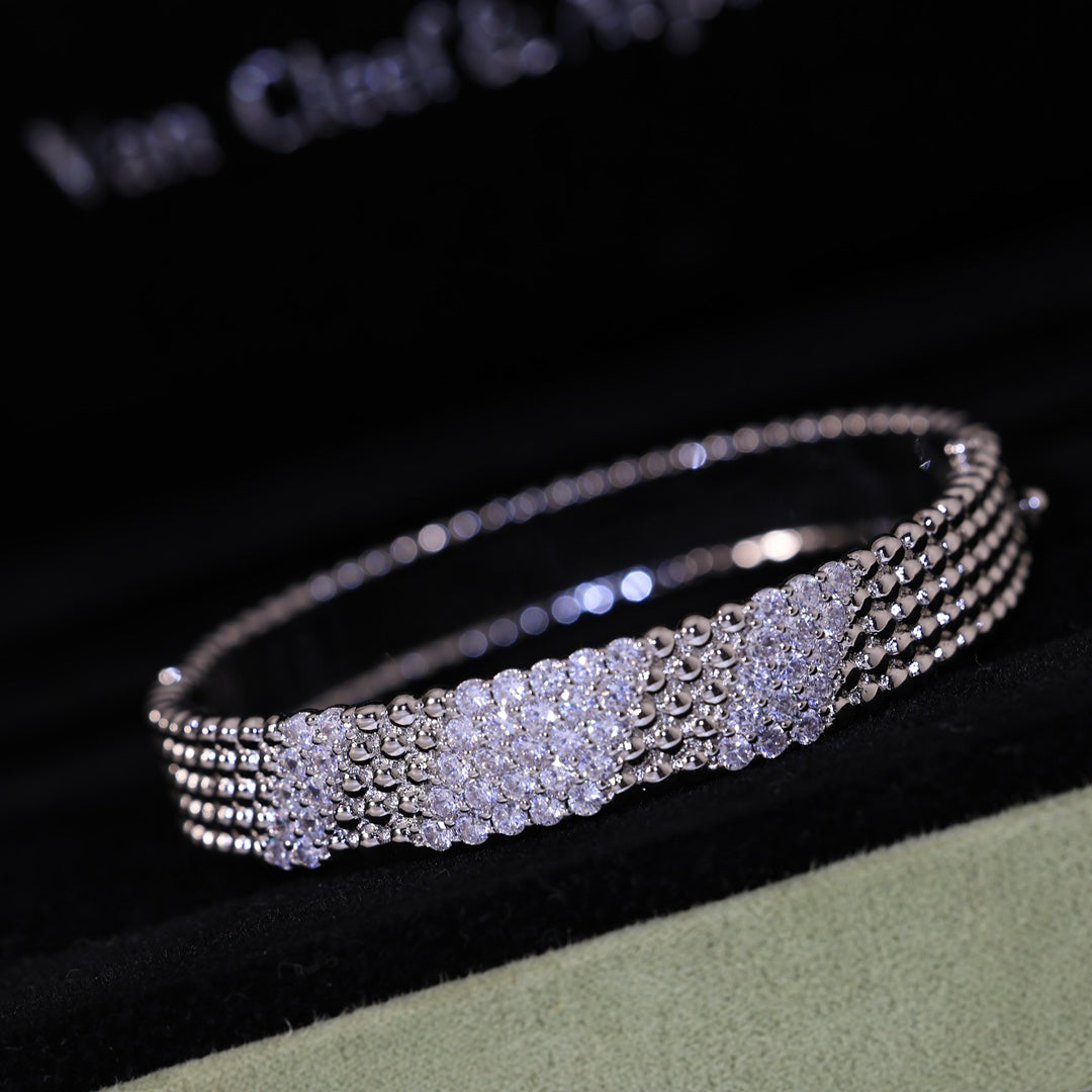 [AuraEcho]  FIVE-ROW DIAMOND BRACELET