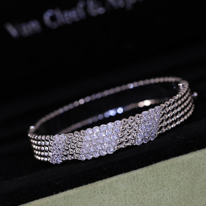 [AuraEcho]  FIVE-ROW DIAMOND BRACELET
