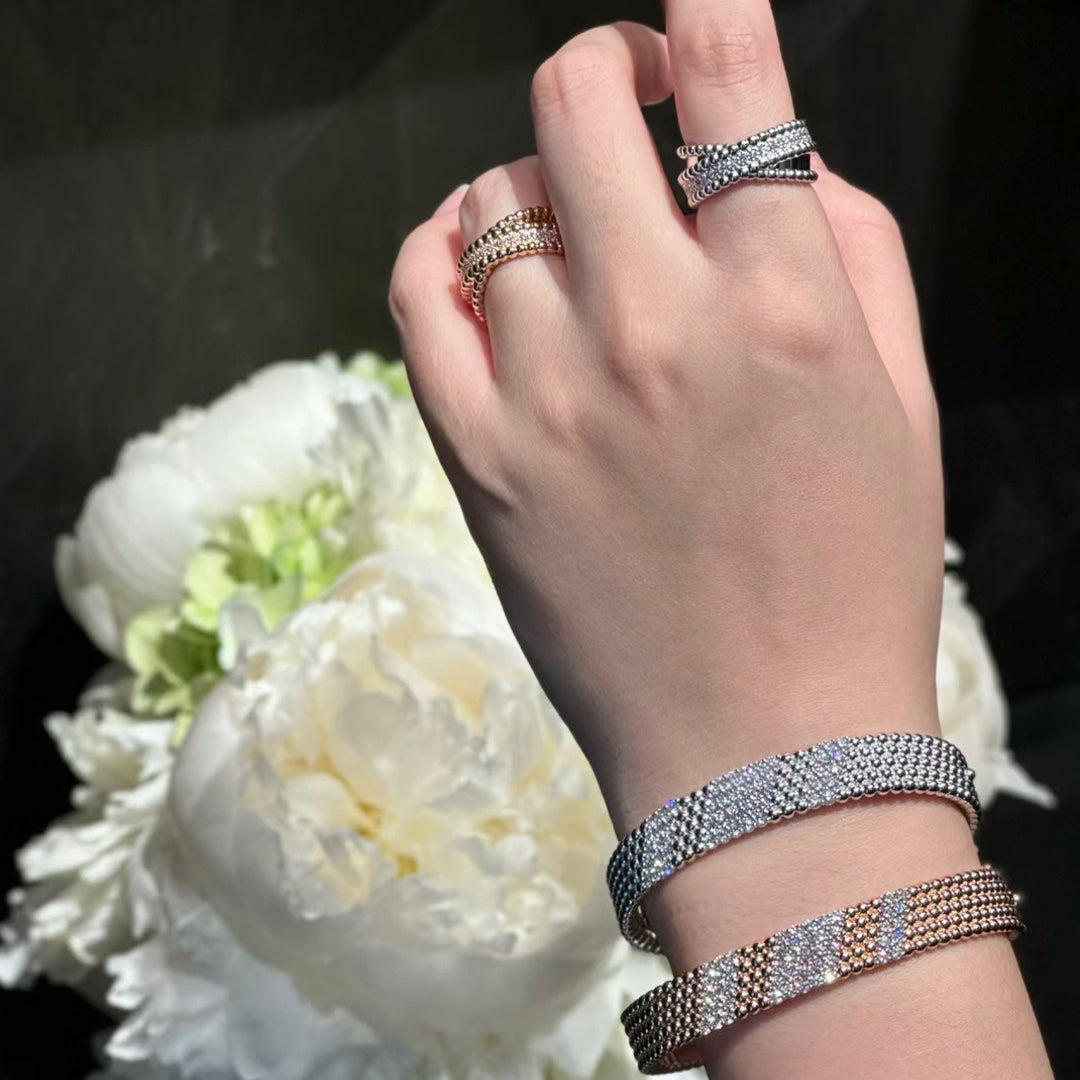 [AuraEcho]  FIVE-ROW DIAMOND BRACELET