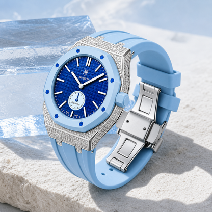 Royal Oak Pop Exclusive Steel Case With Diamond(Moissanite) & Silicone Strap