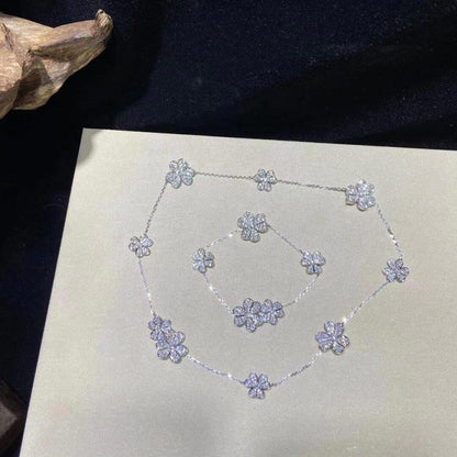 [AuraEcho]FRIVOLE SILVER 5 FLOWERS BRACELET