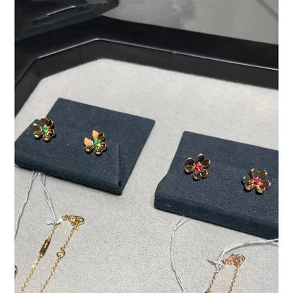 [AuraEcho]FRIVOLE  FLOWER PINK EARRINGS