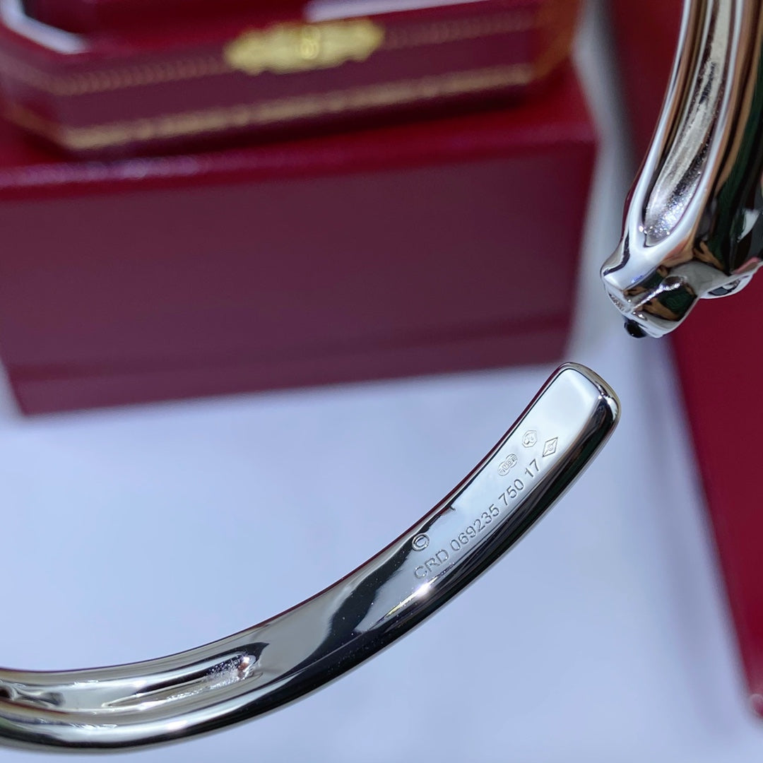 [AuraEcho]PANTHERE SILVER OPEN BRACELET