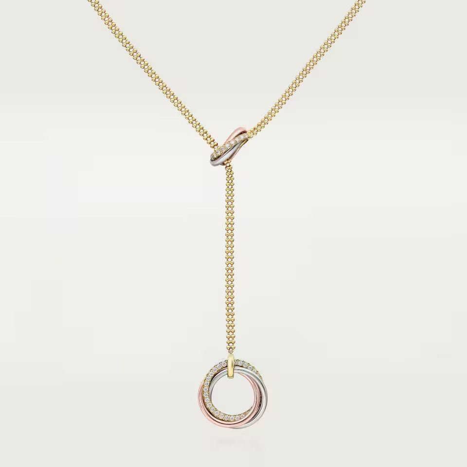 [AuraEcho]TRINITY DIAMONDS NECKLACE