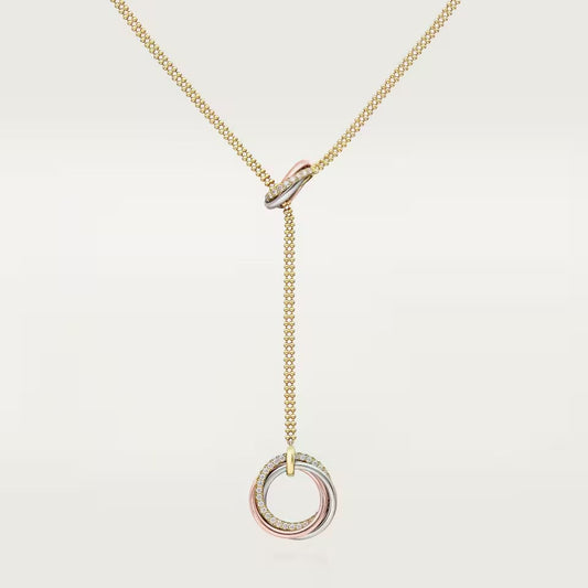 [AuraEcho]TRINITY DIAMONDS NECKLACE