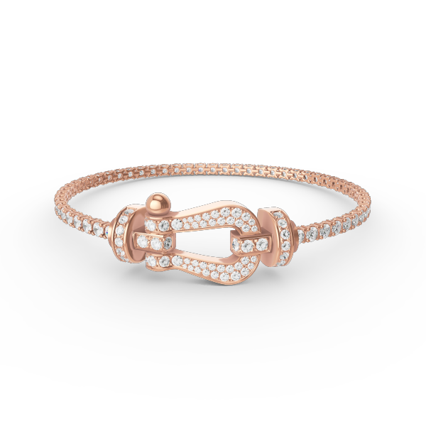 [AuraEcho]FORCE  LARGE HORSESHOE FULL DIAMOND TENNIS BRACELET